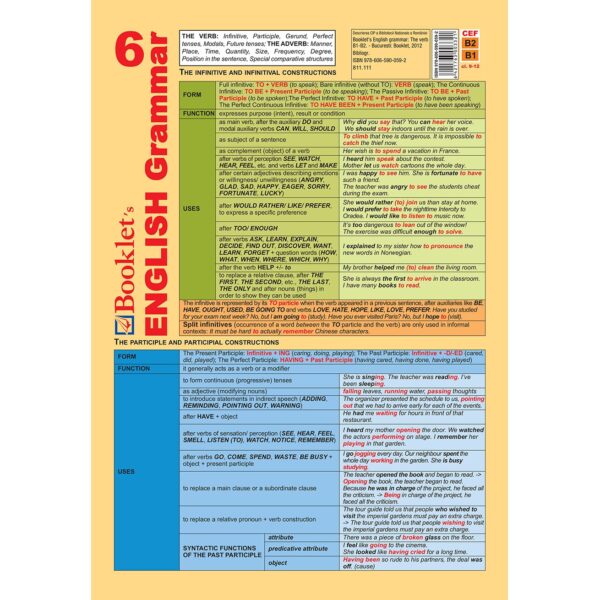 Pliant Booklet’s English Grammar 6