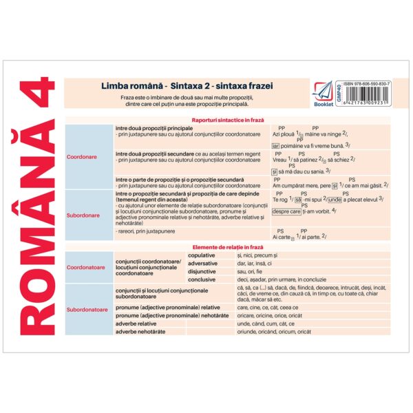 Pliant limba romana - Sintaxa Frazei
